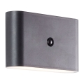 Brilliant - Applique murale extérieure rechargeable avec détecteur XINO LED/3W/5V IP44 noir